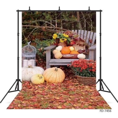 Photo Studio Photographic Backgrounds Pumpkins Halloween Vinyl Photography Backdrops for Sale Children Portrait Photocall