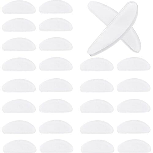 18 Pairs Eyeglasses Nose Pads Glasses Adhesive Silicone Anti-Slip Nosepads for Eyeglass Glasses Sunglasses (Transparent, 1.5Mm)