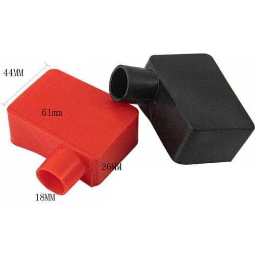 2 Pcs Battery Terminal Cover Battery Black & Red Cap Car Connectors Cover