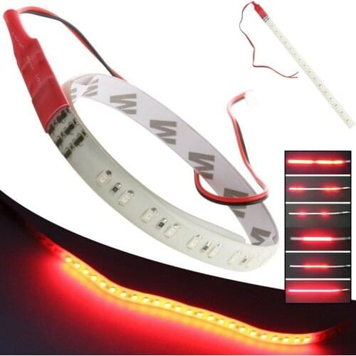 2PCS Red 30CM 3528 32Led Knight Rider Flash Strobe Scanner Neon Strip Light DIY