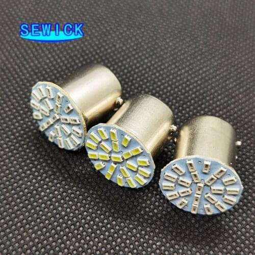 500pcs 1156 BAY15S P21W 3014 22 SMD Car Led Turn Parking Signal Lights Brake Tail Lamps Auto Rear Reverse Bulbs DC 12V