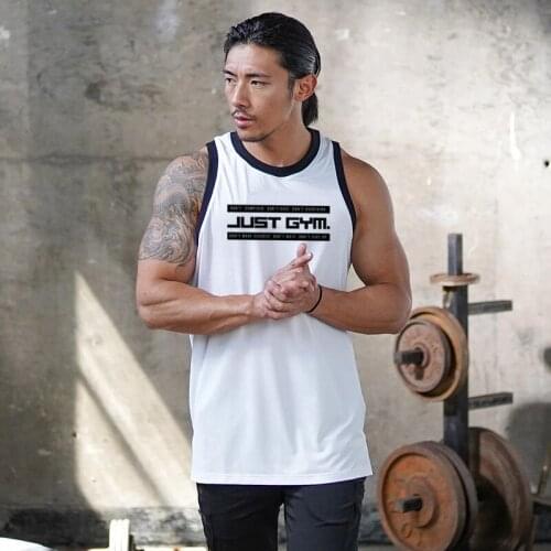 Brand Just Gym Clothing Fitness Mens Tank Top Mesh Breathable Body Building Stringer Tanktop Muscle Singlets Sleeveless Vest