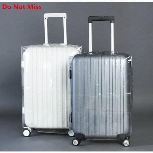 Travel Suitcase Protective Trunk Covers Transparent PVC rain waterproof suitcase dust cover Shell Travel Trolley Case Dust Cover