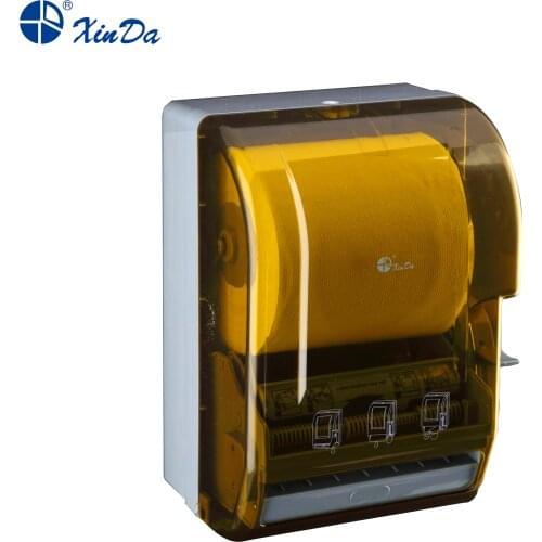 The Xinda CZQ20S Manually Paper(Diameter 200 mm Width 195-200 mm)Dispenser Plastic Cover Wall Mounted with Key-Locked Protection
