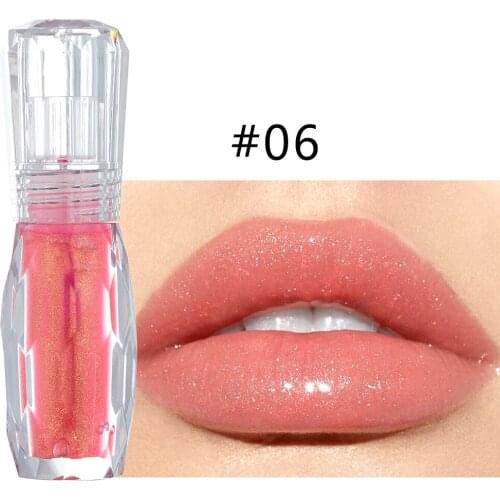 HANDAIYAN Candy Color Long Lasting Lip Gloss Makeup Jelly Waterproof Glitter Liquid Lipstick Shiny Waterproof Lip Gloss TSLM1