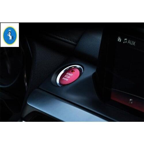 Engine Start Stop Push Button Key Hole Switch Button Cover Trim 1 Pcs For Mazda 6 Sedan & Wagon 2016 2017