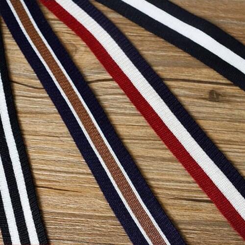 Webbing Red White Blue Knitting Stripe Tape Hot 25mm For Handwork Apparel sewing & Fabric Edge Accessories BBXY-0153 BBXY-0153