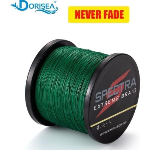 DORISEA "NEVER FADE" Moss Green 4 Strands 8 Strands 100m-2000m 6-300LBs PE Multifilame Extreme Braided Fishing Line
