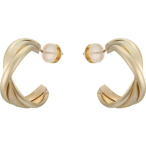 KIVN Earings Fashion Jewelry Female Gold Geometric Hoop Earrings Wedding Bridal Earrings for Women Accessories Valentines Gifts