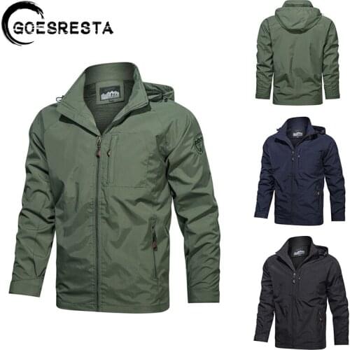 Men Jacket 2021 Autumn New Outdoor Fishing Windproof Military Tactics Coat Fashion Casual Multi-Pocket Waterproof Jacket Men 5Xl