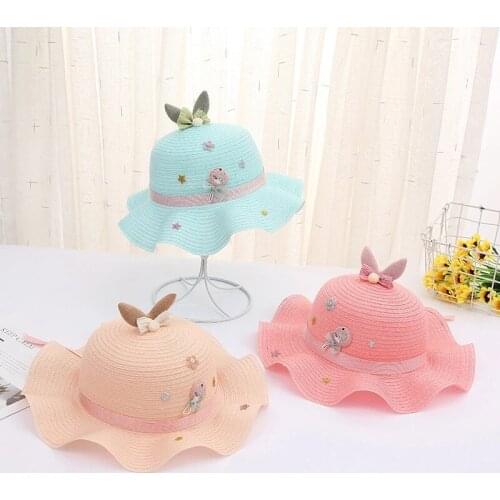 New Kids Shor Hat Girls Cute Princess Hat Summer Baby Sun Hat Beach Hats Wholesale Free Shipping