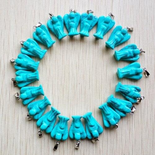 Wholesale 20pcs/lot Fashion hot selling high quality Carved stone Angel Pendants charms for jewelry making Free shipping