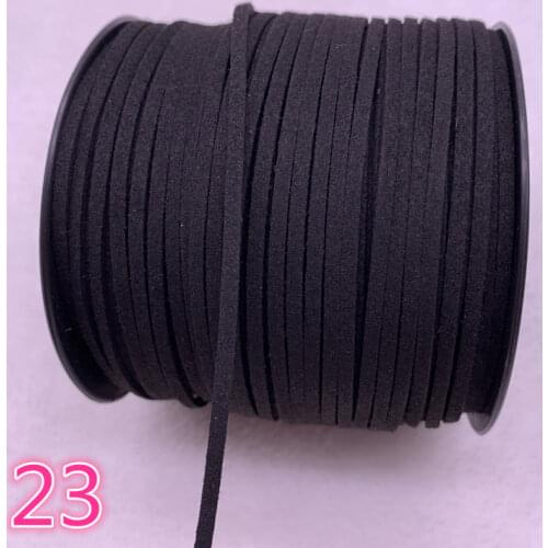 NEW 5yards/lot 3mm Flat Faux Suede Braided Cord Korean Velvet Leather Handmade Beading Bracelet Jewelry String #23