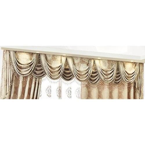 Valance luxury jacquard blinds blackout blinds blinds cortina de quarto