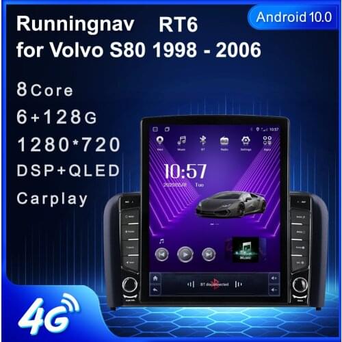 Runningnav For VOLVO S80 1998-2006 Tesla Type Android Car Radio Multimedia Video Player Navigation GPS