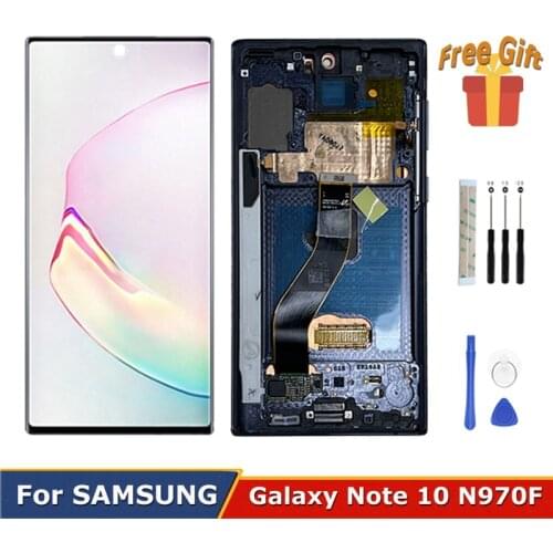 N970F N9700 For Samsung Galaxy Note 10 LCD Display Touch Screen Replacement Digitizer Assembly N970U With Frame
