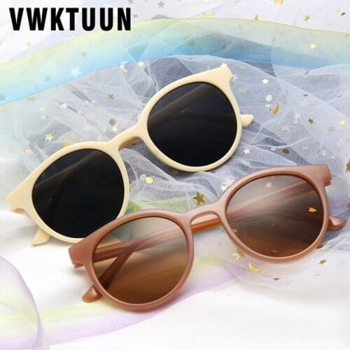 VWKTUUN Trendy Sunglasses Wome Men Brown Driving Driver Shades Vintage Cat Eye Sun Glasses For Men Mirror Glasses UV400 Oculos