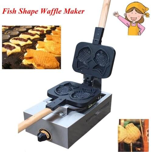 Japanese Fish Waffle Making Machine Taiyaki Baker Mini Household Donut Maker Snack Equipment FY-1105.R