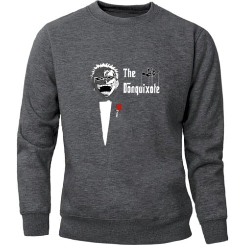 Japanese Anime Crewneck One Piece The Doflamingo Sweatshirt Men Harajuku Streetwear 2020 New Round Collar Pullovers Men Hoodies