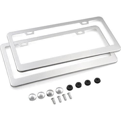 Stainless Steel 1pc License Plate Frame Tag Cover Holder For Auto Truck Vehicles Only For American Canada Car
