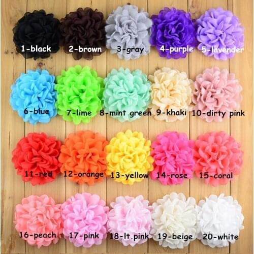 3.9 Inch Vintage Burned Chiffon Flowers KIDS Flowers DIY Flower Burned Flowers 20Colors U Pick