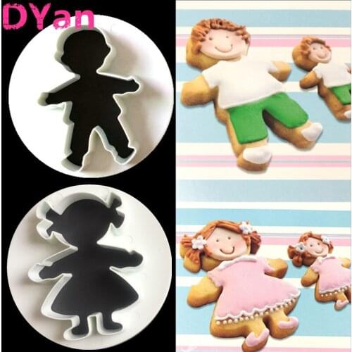3pcs/set Baby Girl Boy Fondant Biscuits Cutter Decorating Sugarcraft Gum Paste Tools Cupcake Cookie Accessories A1283