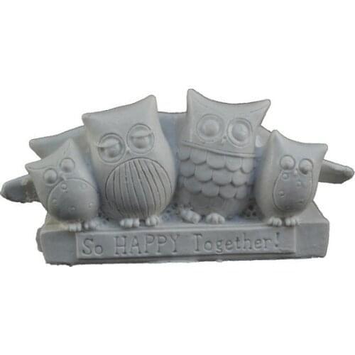 4'lü Owl Figured paintable decorative Polyester paintable decorative objects декоративные предметы под роспись