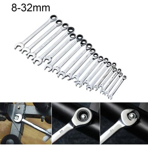 6mm-22mm Ratchet Quick Wrench High-grade Automatic Industrial-grade Opening Plum 72 Gear Fast Multi-size Household Tool