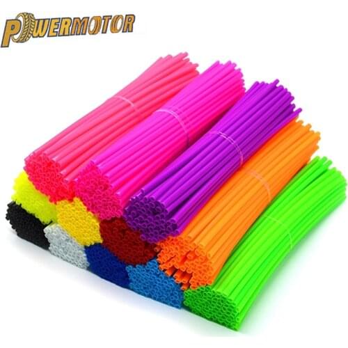 72Pcs Motorcycle Wheel Spoked Protector Colorful Wraps Rims Skin Off Road Bike Guard Wraps Kit Motocross Bike Guard Accessories