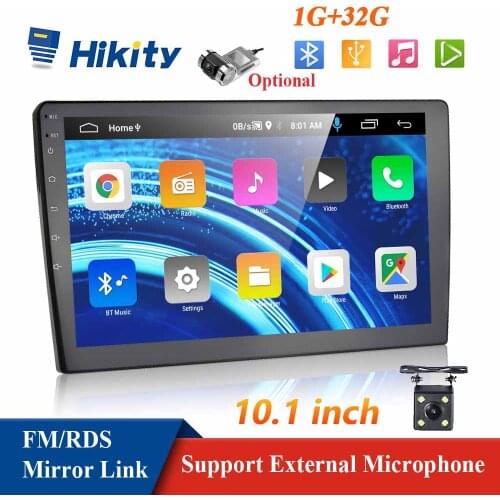 Hikity 2Din Car Radio GPS Android 10.0 Multimedia Player 10.1Inch Auto Stereo For Universal Volkswagen Nissan Hyundai Kia Toyota