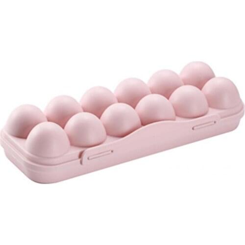 No Odor 12Grids/18Grids Useful Lightweight Fridge Egg Organizer with Lid 3 Colors Egg Holder Wear-resistant for Family