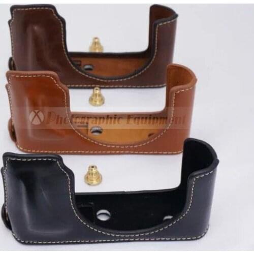 PU Half Body Case 1/4 Screw Mount Fits for Leica D-LUX Typ109 Digital Camera Video Bag