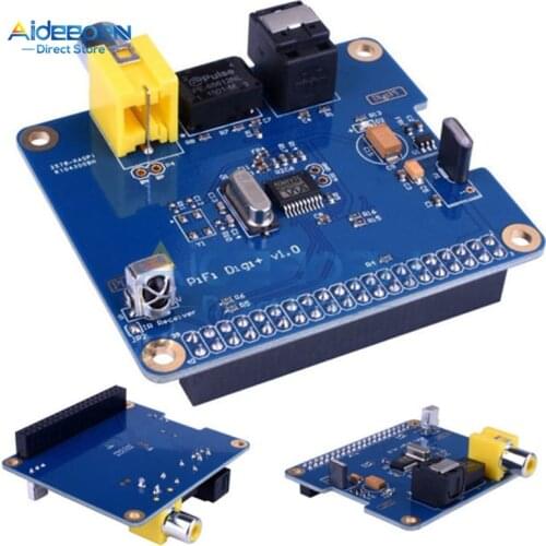 HIFI DiGi Digital Sound Card I2S Digital Audio Expansion Board Optical Fiber Module For Raspberry Pi 3/2 Model B