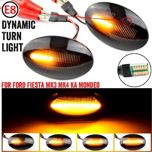 Dynamic LED Fender Light Side Marker For Ford Fiesta III IV MK3 MK4 19902000 2001 KA Mondeo I Transit Tourneo lamp turn signal