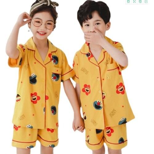 Kids Boys Sleepwear Baby Summer Cotton Sets Children Homewear Pajamas for Girl Pyjamas Kids Nightwear 3-14Y teenage Pijamas Clot
