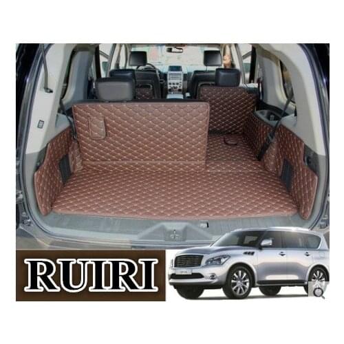 Good! Special trunk mats for Nissan Armada 7 seats 2016-2010 durable boot carpets cargo liner mats for ARMADA 2014,Free shipping