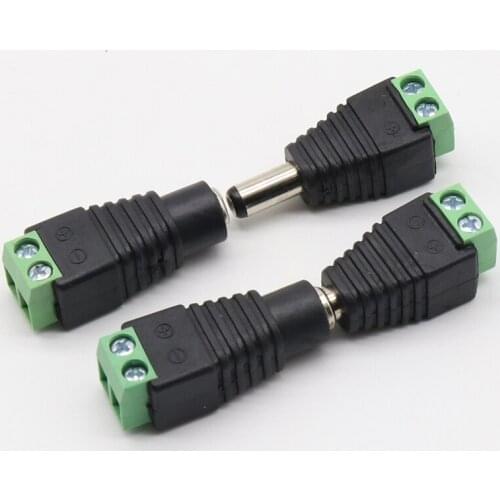 IMC Hot 10 Pcs CCTV Cameras 2.1mm x 5.5mm Female Male DC Power Plug Adapter