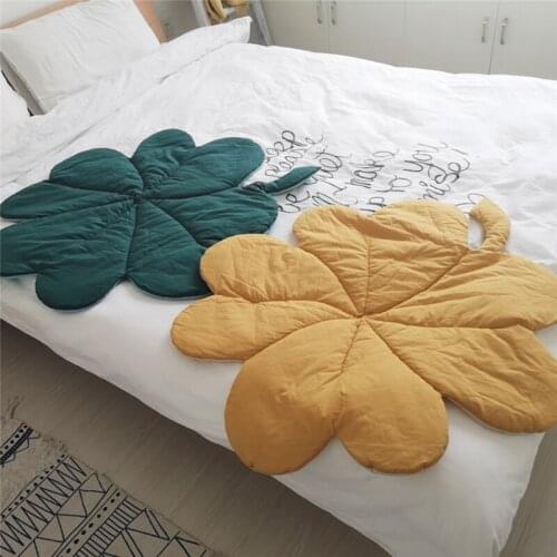 Nordic Baby Play Mat Soft Cotton Leaves Baby Gym Activity Play Rugs Nursery Room Floor Carpet Crawling Mat Kids Room Decoration