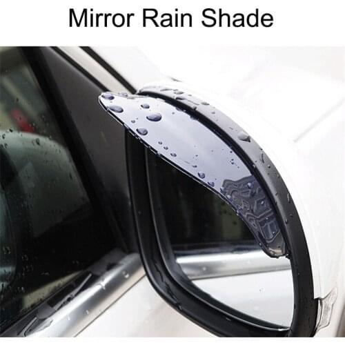 2Pcs Universal PVC Car Accessories Rearview Mirror Rain Shade Rainproof Blades Car Back Mirror Eyebrow Rain Cover DIY Auto Parts