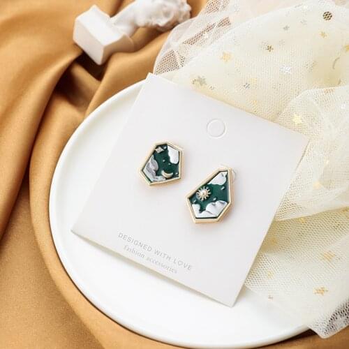 Shamir Minimalist Wind Irregular Geometry Only Moon In The Sky, a Beautiful Stud Earrings Girl Jewelry Gifts