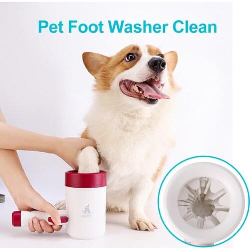 Soft Silicone Dogs Foot Washer Clean Dog Paws One Click Manual Quick Feet Outdoor Portable Pet Dog Paw Cleaner Cup Wash Cleaner