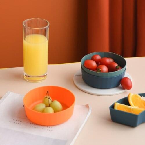 Nordic Kitchen Fruit Bowls Food Plates Set Tableware For Camping Food Container Storage Box Picnic Dipping Seasoning Dish