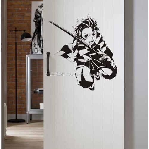 Demon Slayer Wall Decal Kimetsu no Yaiba Vinyl Kamado Tanjirou Wall Stickers Decal Decor Home Decoration Anime Car Sticker