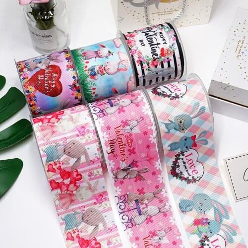 DIY Valentines Day Printed Grosgrain Ribbon For Craft Supplies Sewing Accessories 5 Yards, Planar Resins Mold 10 Pieces. 48882