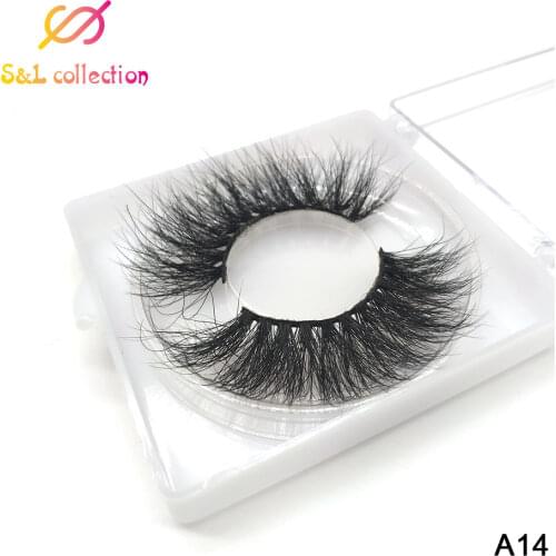 Fluffy Mink Eyelashes 25mm Lashes Makeup Thick 5D Mink False Eyelashes 100% Hand Made Eyelash For Wholesale drop shipping