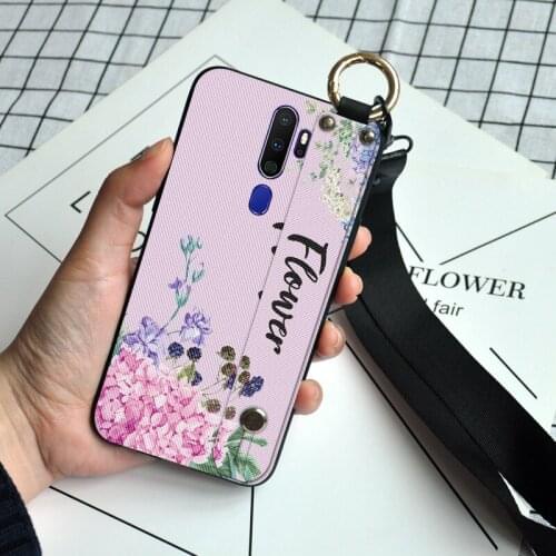 Wrist Strap Case For OPPO A5 A8 A9 A31 2020 Phone Cover Necklace Lanyard For OPPO A3S AX5 A7 A71 A72 A83 A92 A92S