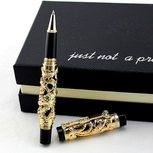 Jinhao Dragon Rollerball Pen with Smooth Ink Refill Advanced Craft Writing Gift Pen for Business, Graduate