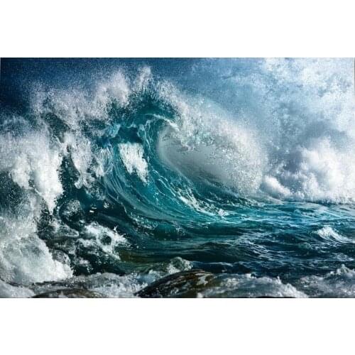 Ocean wave storm abstract sea picture Art Film Print Silk Poster for Your Home Wall Decor 24x36inch