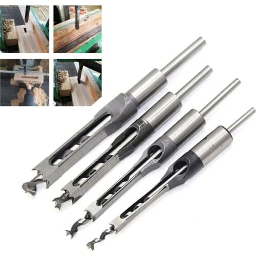 1pcs HSS Square Hole Saw Mortiser Chisel Auger Drill Bit Woodworking Tool Woodworking square hole drill