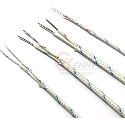 Japanese Standard K-Type Glass Fiber Thermocouple Electric Wire 2* 0.1/0.2/0.3/0.5/0.6mm
